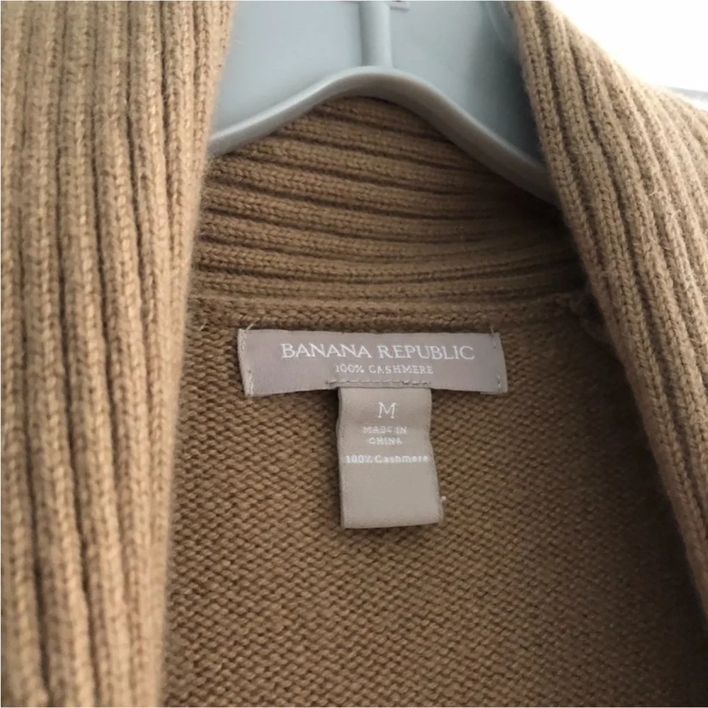 Banana Republic Cashmere Tan Open Front Cardigan - Picture 3 of 4